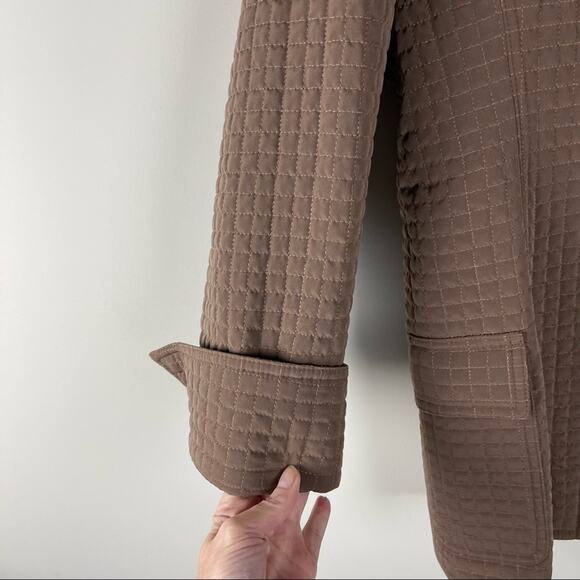 Vintage Espirit brown quilted button cottagecore coastal barn jacket large - Picture 4 of 8